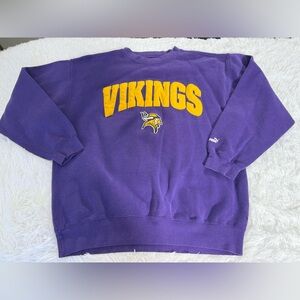 Vintage Vikings NFL Team/Puma Crew Neck Sweatshirt L